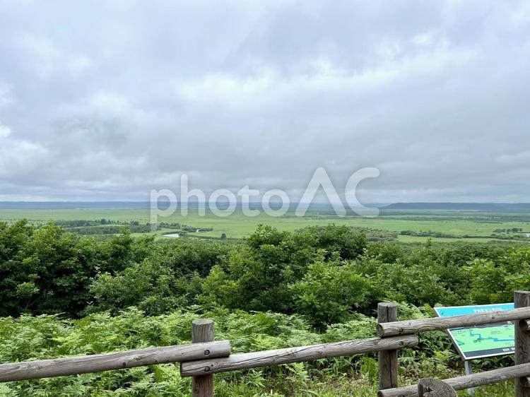 展望台から見た釧路湿原 釧路湿原,釧路,湿原の写真素材