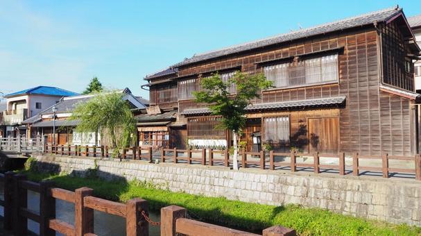 小江戸佐原・河畔のレトロな散歩道・香取市 小江戸佐原・河畔のレトロな散歩道・香取市 佐原,小江戸,レトロの写真素材