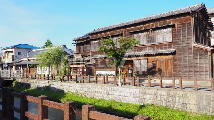 小江戸佐原・河畔のレトロな散歩道・香取市 佐原,小江戸,レトロの写真素材