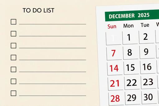 12月のTO DO LIST 12月,dec,decemberの写真素材