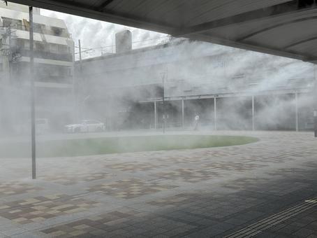 涼しげな 涼しげな ミスト,涼しい,霧の写真素材