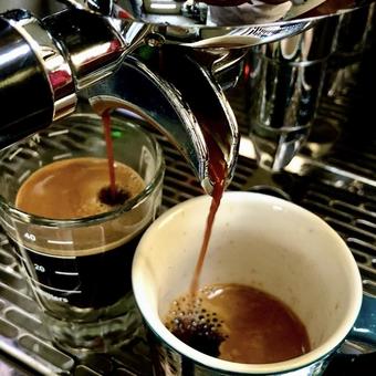 エスプレッソコーヒー 珈琲,エスプレッソ,イタリアの写真素材