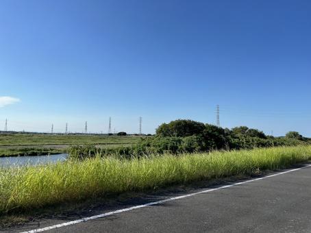 晴天の河原 晴天の河原の写真