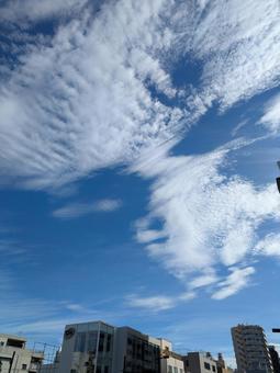 青空と雲 空,空模様,美しい空の写真素材