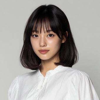 白い服を着た女性のポートレート 白い服を着た女性のポートレートの写真