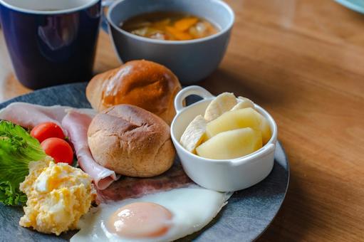 洋朝食プレート 洋朝食プレート 朝食,洋朝食,パンの写真素材