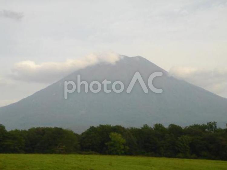 山の景色 ニセコ,山,森の写真素材