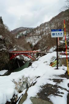 250329秋山郷前倉橋 250329秋山郷前倉橋 秋山郷,長野県,栄村の写真素材