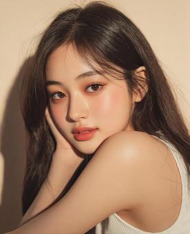 落ち着いた雰囲気の女性のポートレートの写真