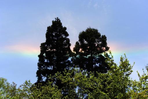 Photo, clouds, rainbow-colored, light, 