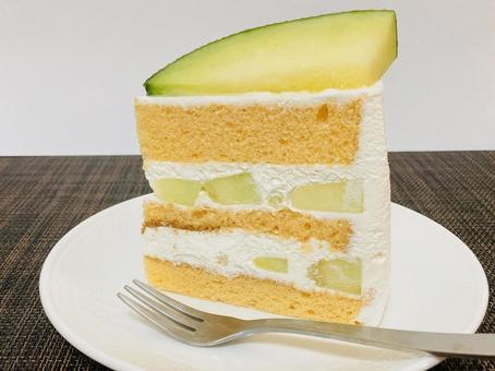 メロンのショートケーキ メロンのショートケーキ メロン,ケーキ,ショートケーキの写真素材