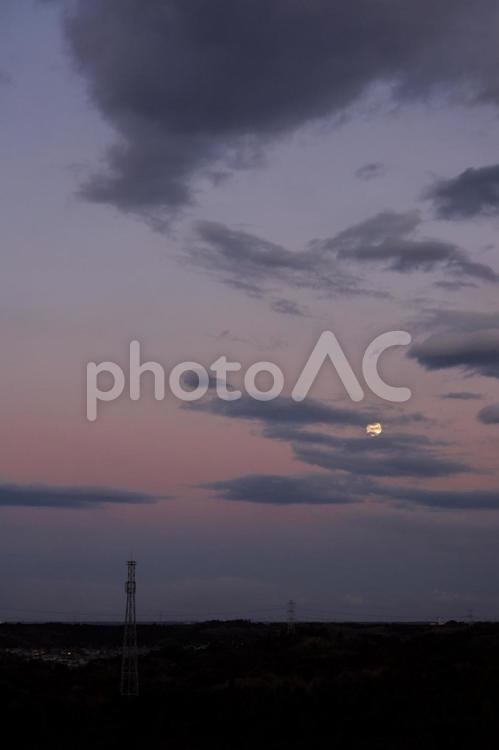 夕暮れ 夕方,夕暮れ,夕景の写真素材