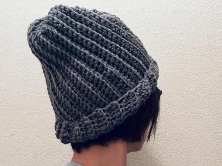 ニット帽 帽子,編み物,かぎ針編みの写真素材