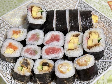 のり巻き盛り合わせ のり巻き盛り合わせ のり巻き,盛り合わせ,鉄火巻きの写真素材