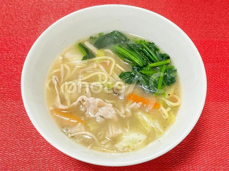ちゃんぽん風の塩ラーメン ラーメン,塩ラーメン,中華そばの写真素材