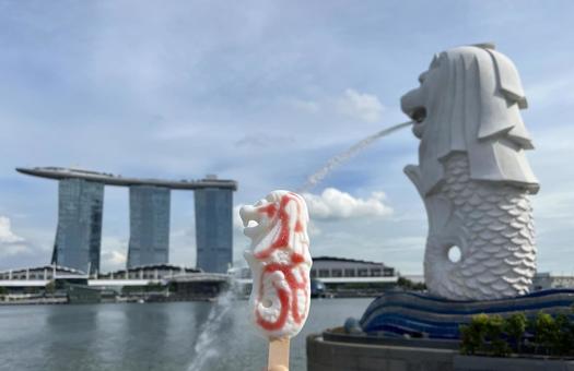 マーライオン マーライオン,シンガポール,海外の写真素材