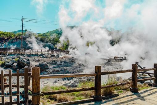 【長崎】雲仙地獄 湯けむり 【長崎】雲仙地獄 湯けむり 長崎,雲仙,地獄の写真素材