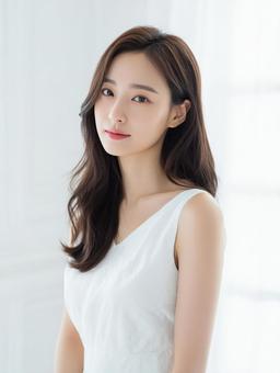 美しいロングヘアの女性 美しいロングヘアの女性の写真