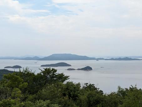 瀬戸内海島並 瀬戸内海島並 香川,眺望,瀬戸内海の写真素材