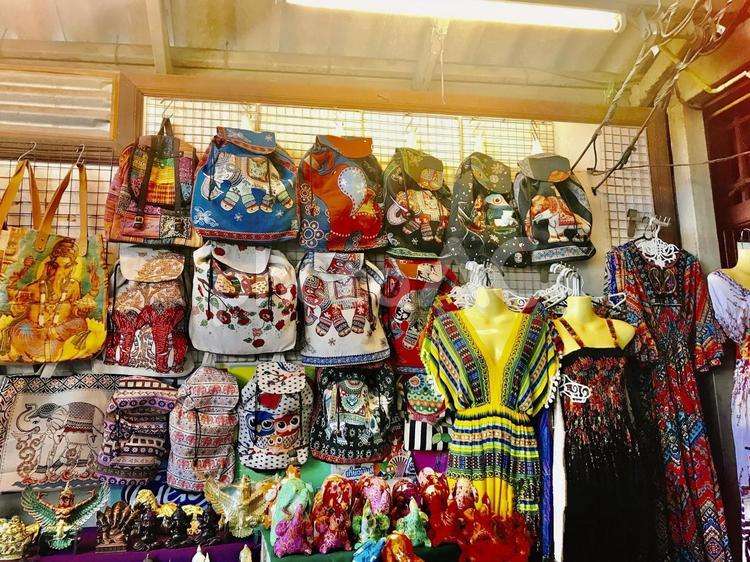 タイ、バンコクのムエタイパンツ お土産,海外,アジアの写真素材