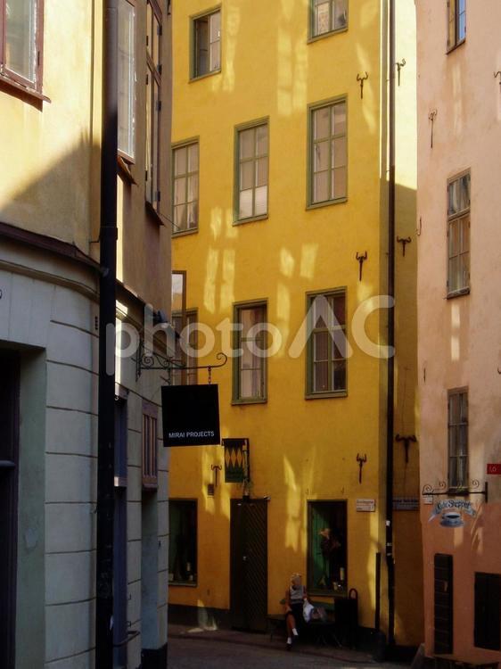 北欧スウェーデン街並み 北欧,スウェーデン,ストックホルムの写真素材