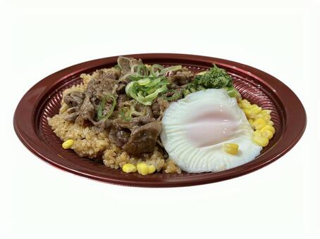 ガーリック　ライス ガーリックライス,牛肉,コーンの写真素材