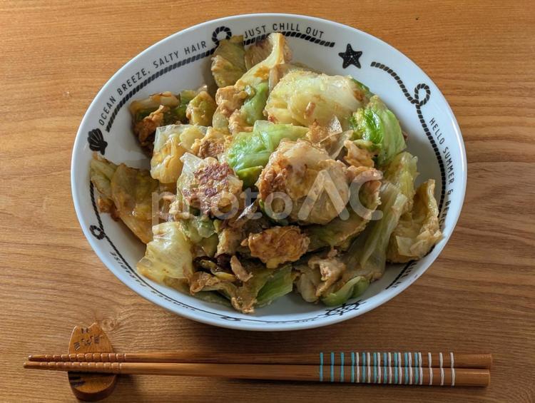 レタスの卵炒め レタス,野菜,葉物野菜の写真素材
