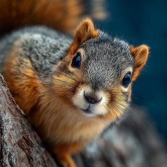 癒されるリスのクローズアップの写真