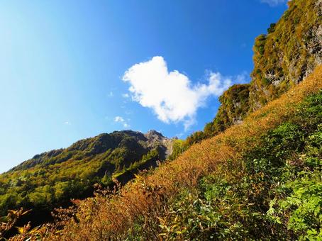 紅葉(北アルプス・焼岳) 紅葉(北アルプス・焼岳) 紅葉,秋,もみじの写真素材