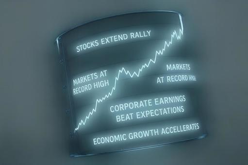 円筒型株価ディスプレイの写真