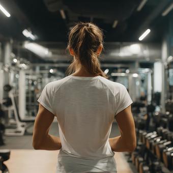 健康的なライフスタイル、ジムでの写真