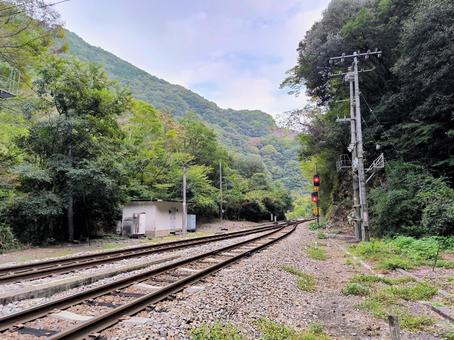 JR土讃線、坪尻駅、スイッチバック方 JR土讃線、坪尻駅、スイッチバック方 jr,jr四国,土讃線の写真素材