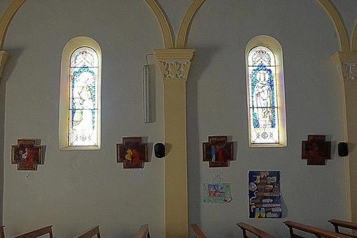 ニューカレドニア567　ウヴェア島　教会 ニューカレドニア,ウヴェア島,セントジョセフ教会の写真素材