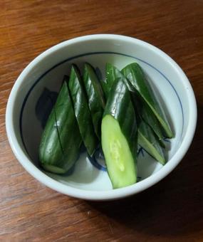 Photo, cucumber pickled in rice bran, cucumber, pickled vegetables, 