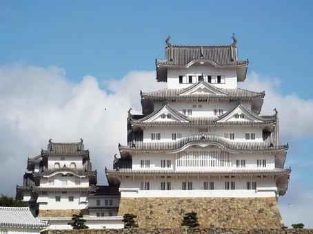 【風景写真】姫路城の風景 【風景写真】姫路城の風景 姫路城,天守閣,世界遺産の写真素材