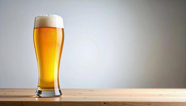 生ビール、コピースペース 生ビール、コピースペースの写真