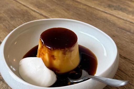 カフェタイム カフェタイム カフェ,カフェタイム,プリンの写真素材
