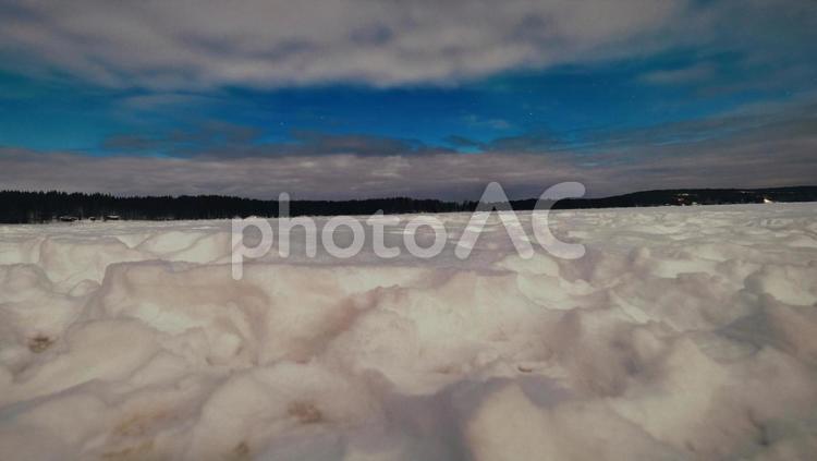 硬い雪の風景 硬い,雪,一面の写真素材