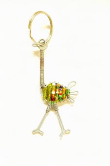 ボツワナ土産 ダチョウのキーホルダー 1 ボツワナ土産 ダチョウのキーホルダー 1 キーホルダー,キーリング,キーチェインの写真素材