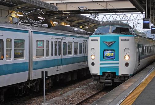 Photo, railway, electric train, diesel car, 