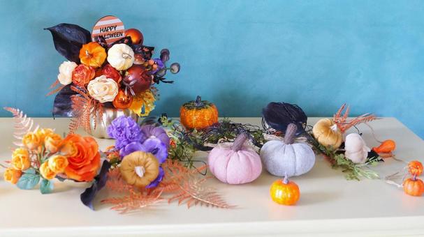 ハロウィン-258 ハロウィン,かぼちゃ,バラの写真素材