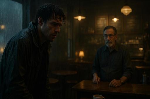 雨のカフェの人物 雨のカフェの人物の写真