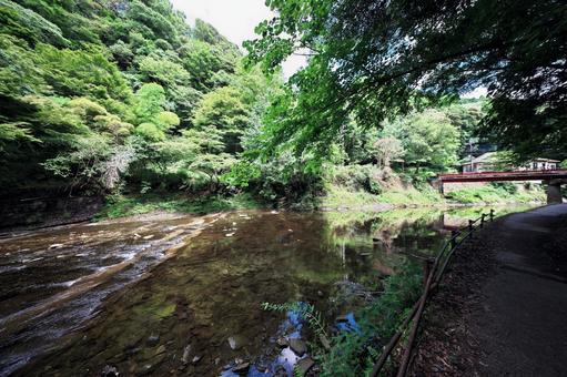 養老渓谷　養老川　共栄橋の写真