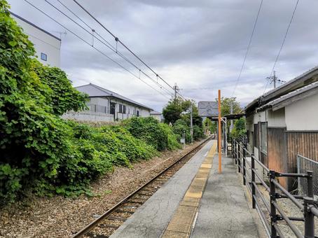 JR加古川線、新西脇駅、ホーム jr,jr西日本,加古川線の写真素材