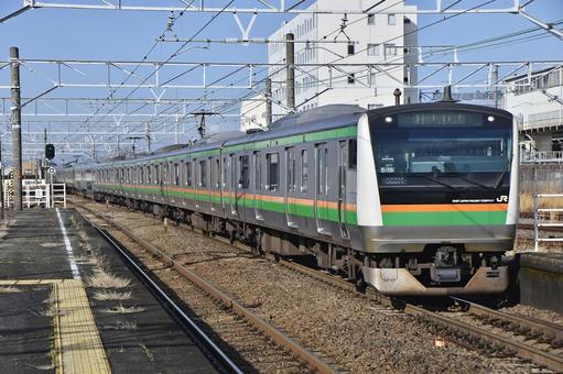 E233系 東海道本線 E233系 東海道本線 鉄道,電車,線路の写真素材