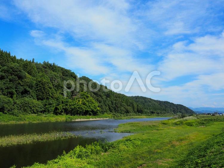 夏の景色５４ 川,清流,川辺の写真素材
