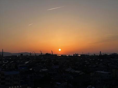 夕日 夕日の写真
