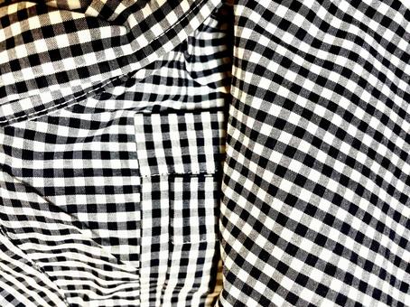 モノクロチェックの布背景素材 モノクロチェックの布背景素材 布,ギンガムチェック,かわいいの写真素材