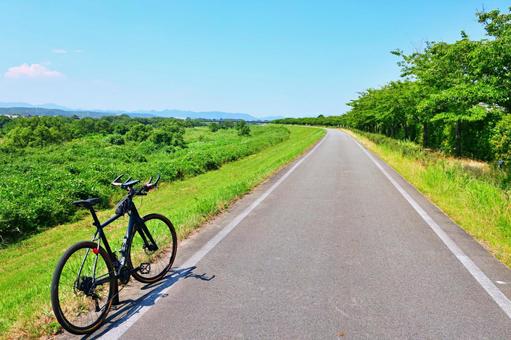 サイクリング　ポタリング　夏１ サイクリング,ポタリング,自転車の写真素材