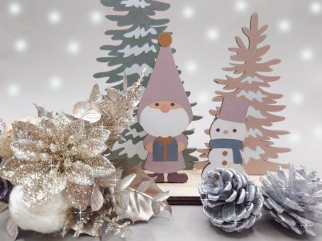 サンタとスノーマン サンタとスノーマン サンタ,サンタクロース,スノーマンの写真素材